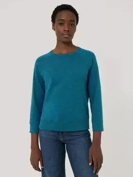 Трикотажный топ с рукавами реглан Jigsaw, синий