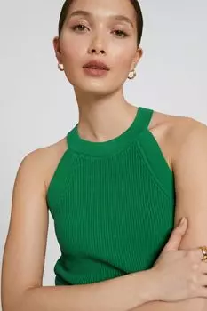 Трикотажный топ с воротником-бретелькой, облегающий фигуру & Other Stories