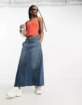 Трикотажный топ с воротником-молнией ASOS DESIGN из текстурированной пряжи красного цвета