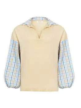 Трикотажный топ с воротником-стойкой Nocturne, мультиколор