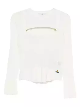 Трикотажный топ с вырезом Vivienne Westwood, нейтральный