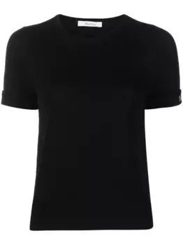 Трикотажный топ с вышитым логотипом MAX MARA, черный