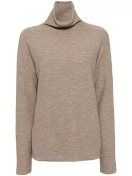 Трикотажный топ с высоким воротником Lauren Manoogian, нейтральный цвет