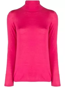 Трикотажный топ с высоким воротником Max Mara, розовый