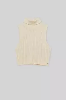 Трикотажный топ с высоким воротником PULL&amp;BEAR