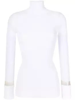 Трикотажный топ с высоким воротником Toga, белый