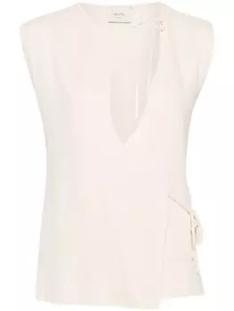 Трикотажный топ с завязками Alysi, белый
