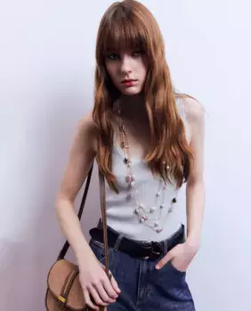 Трикотажный топ Sfera, серебряный