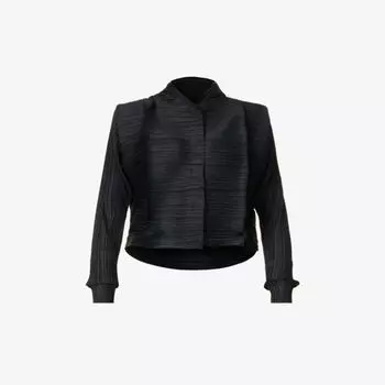 Трикотажный топ со складками Bounce Pleats Please Issey Miyake, черный