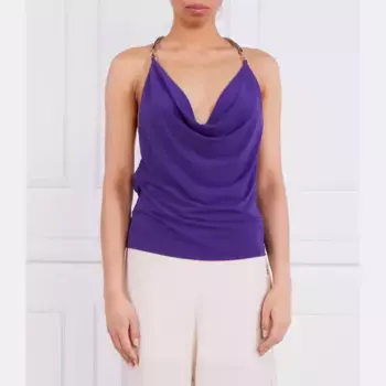 Трикотажный топ стандартного кроя Patrizia Pepe, фиолетовый