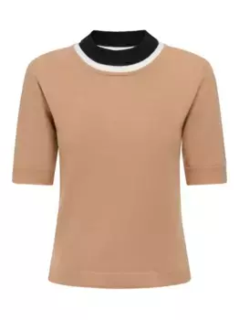 Трикотажный топ в двух тонах Marni, нейтральный