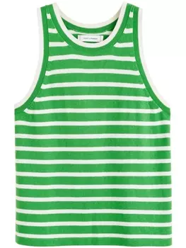 Трикотажный топ в полоску Chinti & Parker, зеленый
