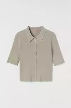 Трикотажный топ в рубчик H&amp;M, грейдж