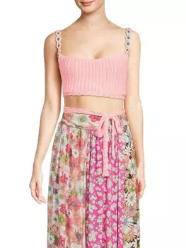 Трикотажный укороченный топ Albany Java Agua Bendita, цвет Pink Multi