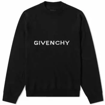 Трикотажный вязанный логотип с логотипом Givenchy Archetype, черный