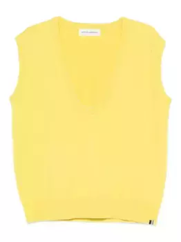 Трикотажный жилет без рукавов с V-образным вырезом extreme cashmere, желтый