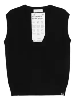 Трикотажный жилет без рукавов с V-образным вырезом extreme cashmere, черный