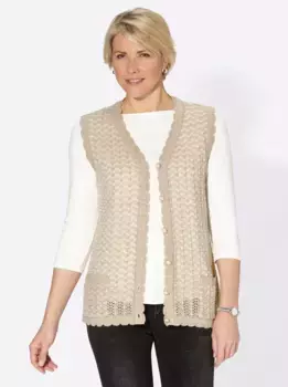 Трикотажный жилет Classic Basics, бежевый