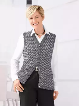 Трикотажный жилет Classic Basics, цвет Schwarz-Meliert