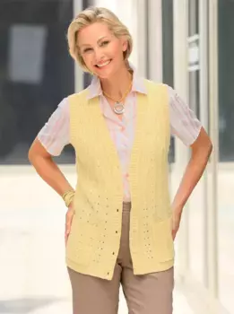 Трикотажный жилет Classic Basics, цвет Vanille