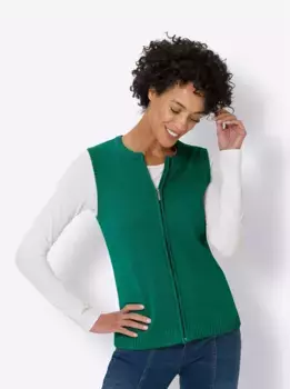 Трикотажный жилет Classic Basics, зеленый