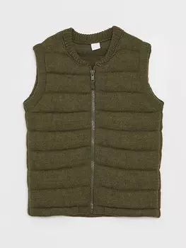 Трикотажный жилет для маленьких мальчиков на молнии LCW baby, хаки