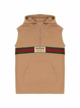 Трикотажный жилет Gucci, коричневый