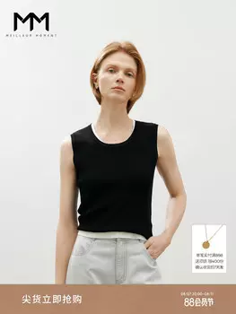 Трикотажный жилет Mai Meng без рукавов, черный