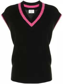Трикотажный жилет с контрастной отделкой Onefifteen, черный