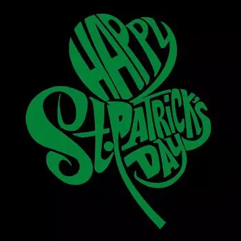 Трилистник Дня Святого Патрика — мужская футболка премиум-класса Word Art LA Pop Art, черный