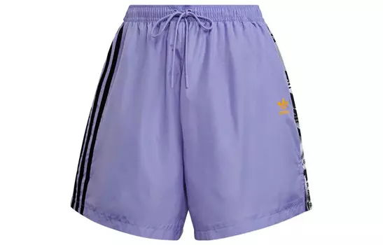 Трилистник повседневные шорты женские сиреневые Adidas Originals