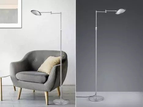 TRIO 422410107 Торшер светодиодный, серебро