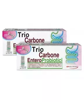 Trio Carbone Enteroprobiotic Молочно-ферментная добавка 7 флаконов по 10 мл Pool Pharma