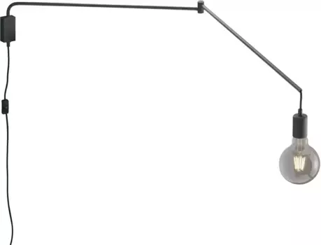 TRIO Leuchten Настенный светильник Line, 1 лампочка, лампочка E27 | без лампочек Высота: 25 см, черный