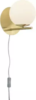 TRIO Leuchten Настенный светильник "Pure", 1 лампочка, лампа E14 | без лампочек 16 см, Высота: 21 см, цвет messing wei