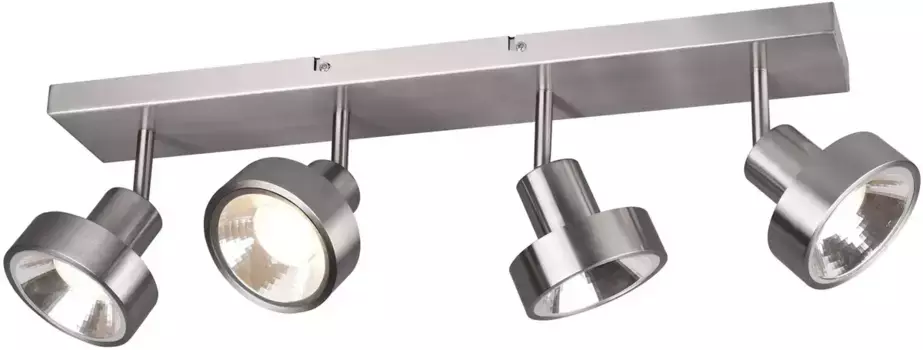 TRIO Leuchten Настенный точечный светильник "Leon", 4 пламени, лампа GU10 | без лампочек 11 см, Высота: 19 см, цвет nickelfarben