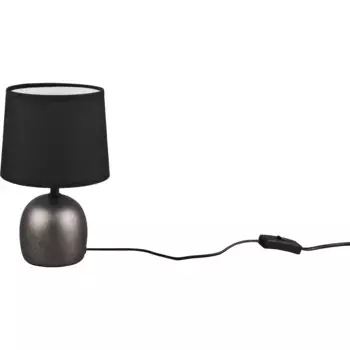 TRIO Leuchten Настольная лампа “MALU”, 1 лампочка, лампочка E14 | без лампы, выбор лампы E14 по выбору, высота 26 см, диаметр 16 см, со шнуровым выключателем, цвет nickelfarben