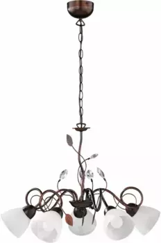 TRIO Leuchten подвесной светильник Traditio, 5 лампочек, лампа E14 | без лампочки, подвесной светильник, подвесной светильник 70 см, Высота: 42 см, цвет rostbraun
