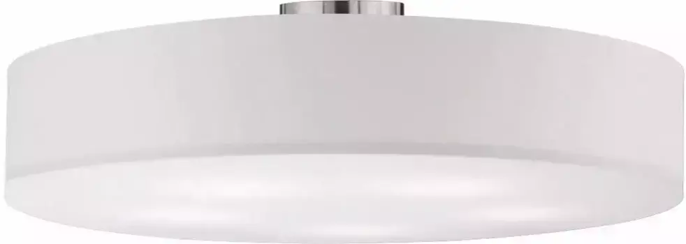 TRIO Leuchten Потолочный светильник "Hotel", лампа E27 | без лампочек, потолочный светильник 65 см с тканевым абажуром, лампочки можно заменить 65 см, Высота: 17 см, белый