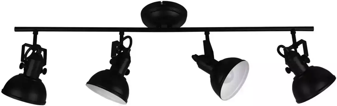 TRIO Leuchten Потолочный точечный светильник "Gina", 4 лампочки, лампа E14 | без лампочек, потолочный светильник, сменные лампочки 13 см, Высота: 25,5 см, черный