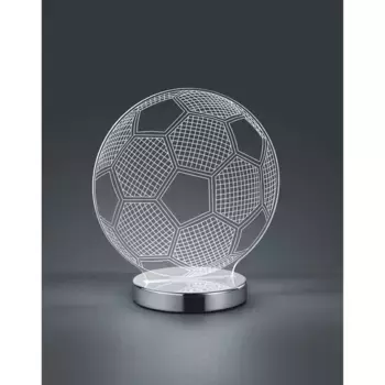 TRIO Leuchten Светодиодная настольная лампа «Ball», 1 лампочка, источник света Светодиодная панель | Стационарно встроенный светодиод, настольная лампа в футбольном стиле, смена цвета света от 3000 до 5000 К, цвет chromfarben