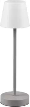 TRIO Leuchten Светодиодная настольная лампа для улицы "Martinez" 11 см, Высота: 39 см, серый