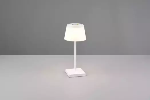 TRIO Leuchten Светодиодная настольная лампа для наружного освещения "Sanchez" 13 см, Высота: 30 см, белый/матовый