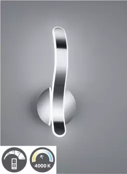 TRIO Leuchten Светодиодный настенный светильник "Parma" Высота: 39,0 см, цвет chrom