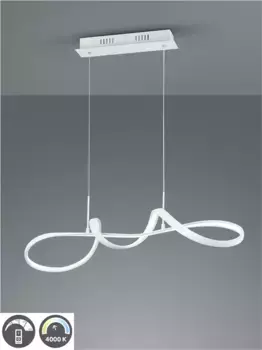 TRIO Leuchten Светодиодный подвесной светильник "Perugia" Высота: 150,0 см., белый/матовый