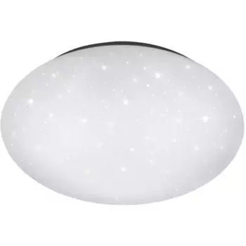 TRIO Leuchten Светодиодный потолочный светильник «GLITTER PUTZ», источник света Светодиодная панель | Прочно встроенный светодиодный потолочный светильник, белый
