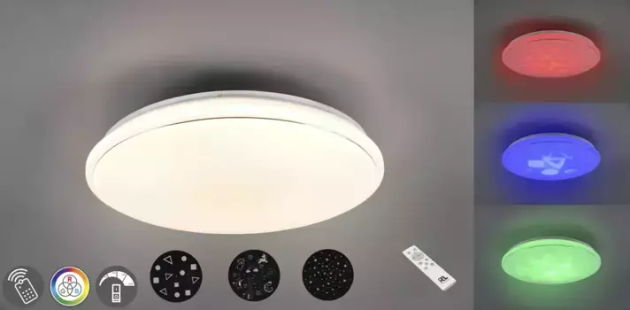 TRIO Leuchten Светодиодный потолочный светильник "TILION" 50,0 см, Высота: 8,0 см, белый