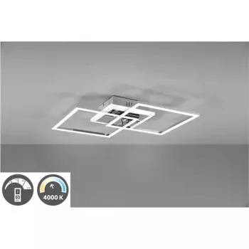 TRIO Leuchten Светодиодный потолочный светильник «Venida», 1 лампочка, источник света Светодиодная панель | Постоянно встроенный светодиод, нейтральный белый 4000K, регулировка яркости, функция памяти, 3000 люмен, 25 Вт, 35x57 см