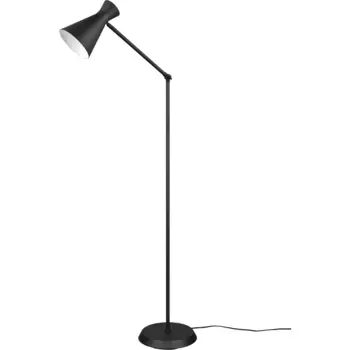 TRIO Leuchten Торшер «Enzo», 1 лампочка, лампочка E27 | без лампочки, торшер с ножным выключателем, без 1xE27 макс. 10 Вт, регулируемый кронштейн, цвет schwarz matt
