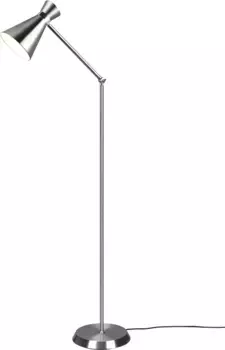 TRIO Leuchten Торшер "Enzo", 1 лампочка, лампочка E27 | без лампочки, торшер с ножным выключателем, без 1xE27 макс. 10 Вт, регулируемый кронштейн Высота: 150,0 см., цвет nickel